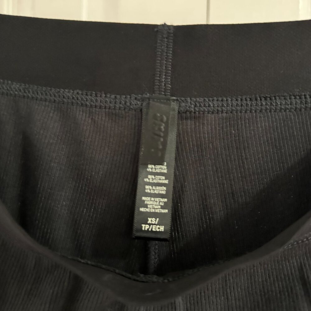 SKIMS XS Black Cotton Rib Pants - Picture 5 of 6